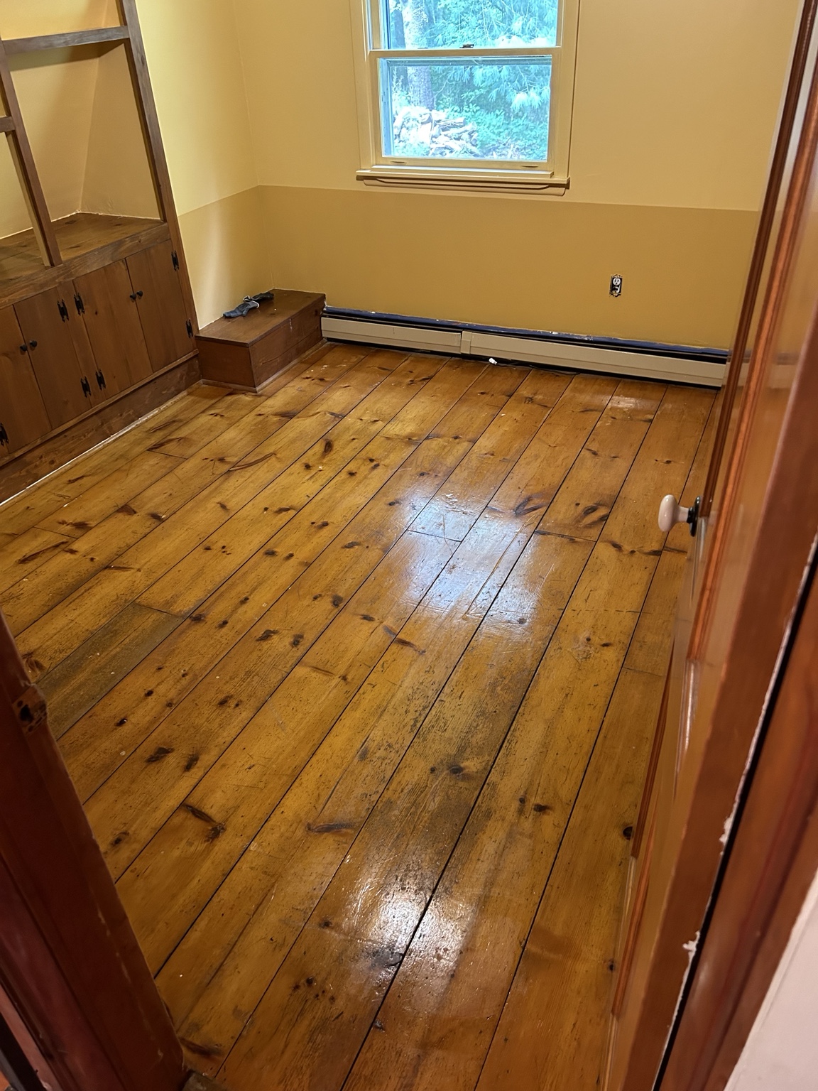 Wood floor after cleaning