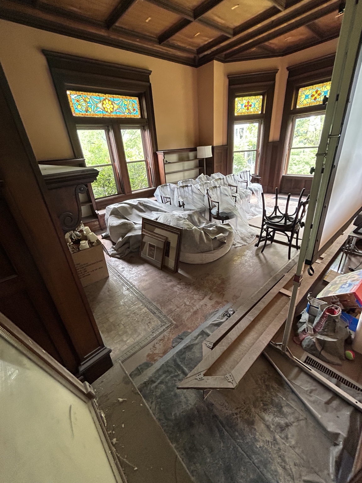 Room before post-construction cleaning